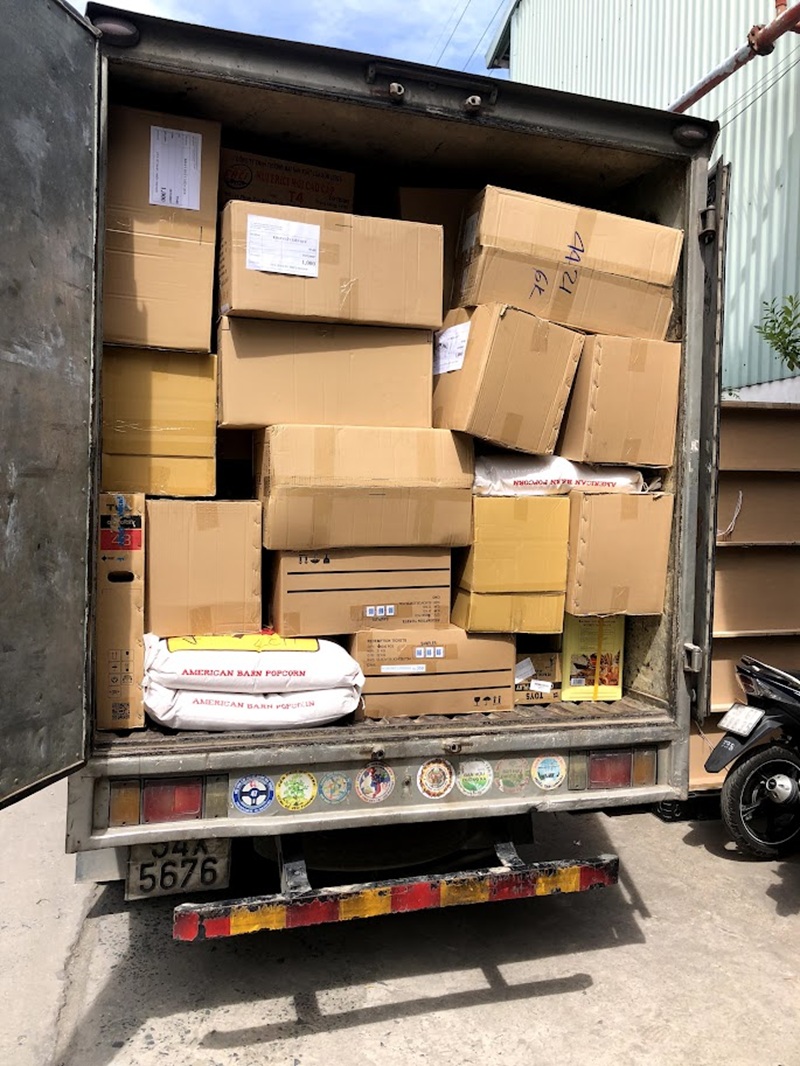 Các dòng xe tải nhỏ như xe tải 1 tấn, xe 2 tấn chở thực phẩm hàng hóa khô